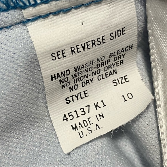 Vintage Adrienne Vittadini Blue & Gold One Piece Swimsuit - Picture 6 of 6